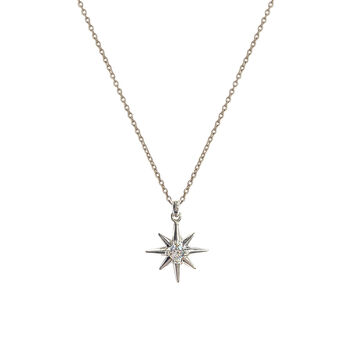 Sterling Silver Shining Star Necklace, 2 of 2