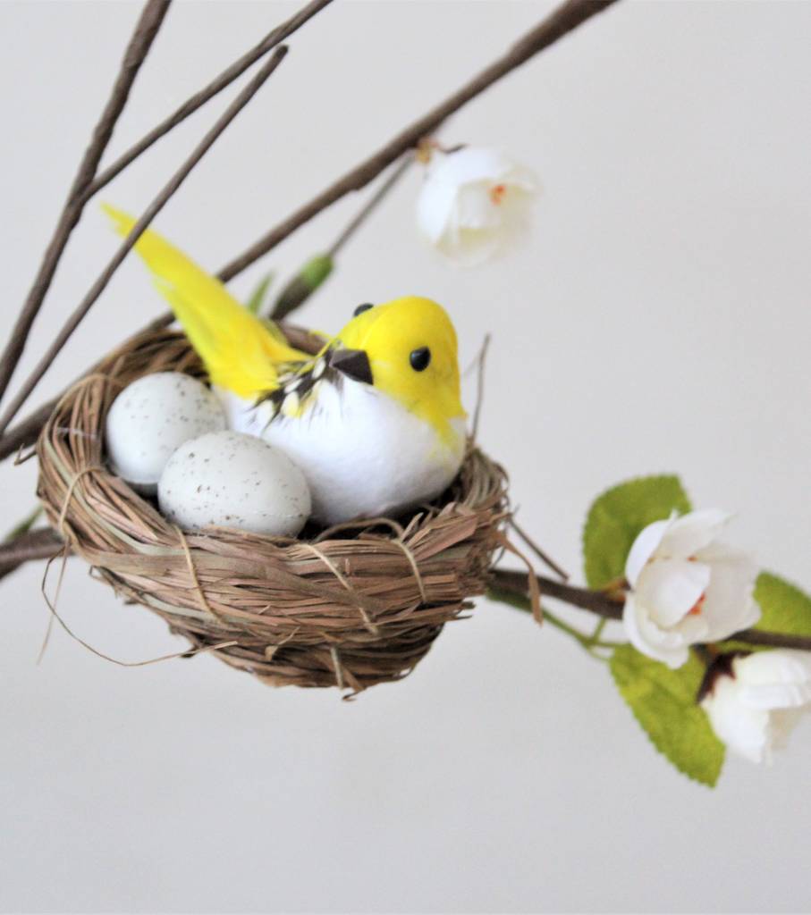 Set Of Three Easter Nest Decorations By Ella James