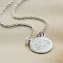 Sterling Silver Engraved Lotus Necklace, thumbnail 3 of 5