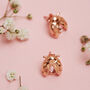 Ladybird Swarovski Crystal Stud Earrings 18ct Rose Gold Plated Eco 925 Silver, thumbnail 1 of 4