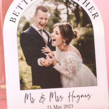 Personalised Mr And Mrs Wedding Photo Frame Gift, 4 of 4