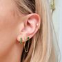Hypoallergenic 18 K Gold Plated Round Hoops, thumbnail 2 of 3