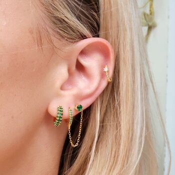 Hypoallergenic 18 K Gold Plated Round Hoops, 2 of 3