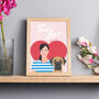 Personalised 'True Love' Dog And Owner Portrait Print, thumbnail 2 of 12