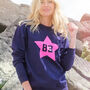 Personalised Star Birth Year Sweatshirt Jumper, thumbnail 1 of 6