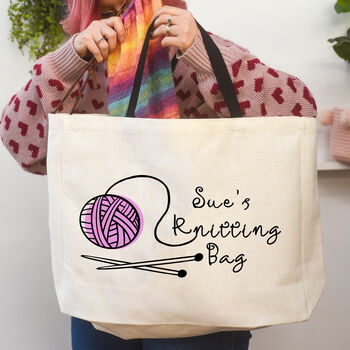 Personalised Knitting Bag, 5 of 5