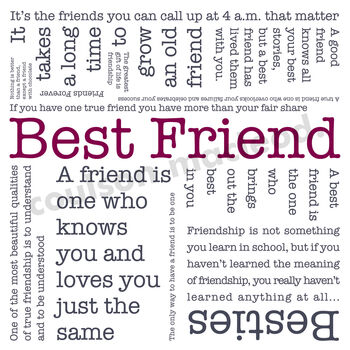 Friendship Card, Best Friend Quotes, 2 of 4