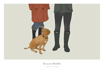 'Love Is An Adventure' Couples Print, Unframed, 7 of 12