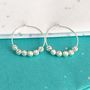 60th Birthday Sparkly Silver Beads Earrings, thumbnail 2 of 4