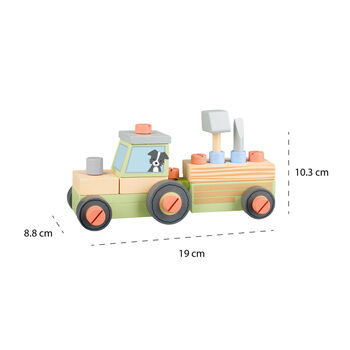 Wooden Tractor Build Yourself Toddler Christmas Gift, 2 of 5