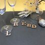 Alphabet Five Christmas Party Wine Glass Charms, thumbnail 5 of 9
