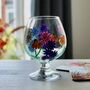 Wildflower Painted Brandy Glass, thumbnail 2 of 6