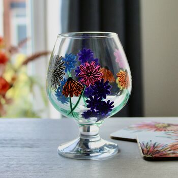 Wildflower Painted Brandy Glass, 2 of 6