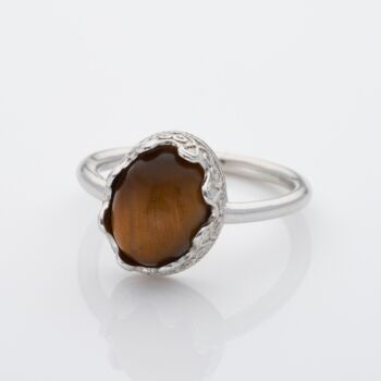 Tiger Eye Gemstone 925 Sterling Silver Ring, 3 of 5