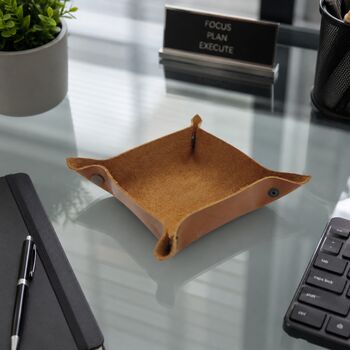 Executive Leather Velvet Desk Tray, 6 of 12