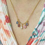 Family Birthstone Necklace With Teardrop Crystals, thumbnail 3 of 10