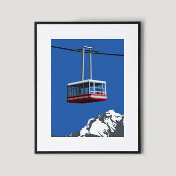 To The Summit Fine Art Ski Lift In Mountains Print, 2 of 3