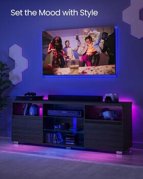 Tv Stand Cabinet With LED Lights 70 Inch Modern Tv Unit, 5 of 12