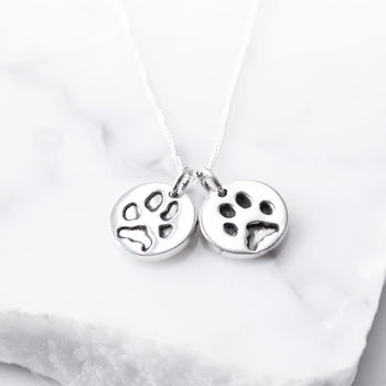 Personalised Tiny Hand Foot And Paw Print Pendant, 4 of 8