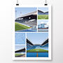Manchester City Views Of Maine Road And Etihad Poster, thumbnail 2 of 7