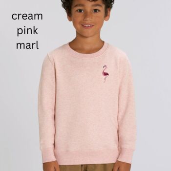 Childrens Organic Cotton Flamingo Sweatshirt, 6 of 11