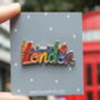Rainbow London Enamel Pin Badge, thumbnail 1 of 3