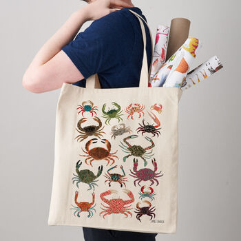 Crabs Canvas Tote Bag, 3 of 4