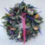 Bright Colourful Fresh Christmas Wreath, thumbnail 1 of 3