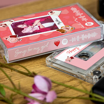 Personalised Valentine's Day Cassette Mixtape Spotify, 2 of 4