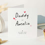 Personalised First Father’s Day Card From Baby Name Daddy Keepsake Card, thumbnail 1 of 3