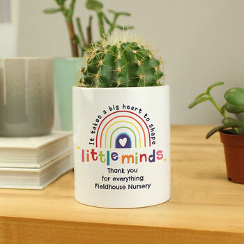 Personalised 'It Takes A Big Heart To Shape Little Minds' Teacher Desk Pen Pot, 4 of 5
