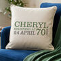 Personalised 70th Birthday Cushion, thumbnail 1 of 8