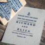 Nautical Wedding Save The Date Stamp, thumbnail 1 of 6