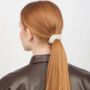 Sui Ava Classic Pearl Elastic Hairband In White, thumbnail 1 of 2