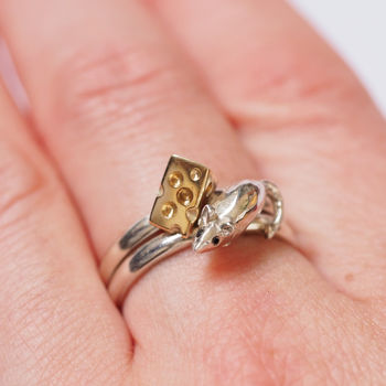Mouse And Cheese Precious Ring Set, 2 of 7