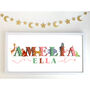 Safari Animal Illustrated Child's Name Print, thumbnail 5 of 6