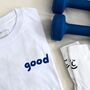 'Good People, Food And Mood' White Organic Cotton T Shirt, thumbnail 4 of 5