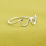 Sterling Silver Wave Ring, thumbnail 6 of 6