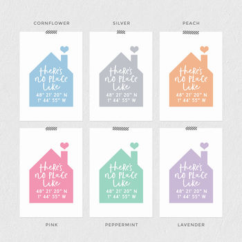 There's No Place Like Home Print With Coordinates, 2 of 2