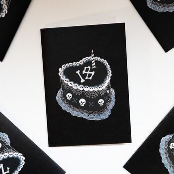 18th Gothic Cake Birthday Card, 2 of 6