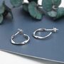 Sterling Silver Mobius Hoop Stud Earrings, thumbnail 1 of 11