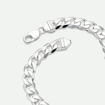 Sterling Silver Curb Chain Necklace 11.4mm 22 Inches, 4 of 5