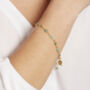 Emerald And Gold Tennis Bracelet, thumbnail 2 of 7