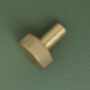 Satin Brass Knurled Cabinet Knob 25mm And 30mm High, thumbnail 1 of 9