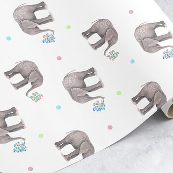 Elephant Kids Wrapping Paper Roll Or Folded, 2 of 3