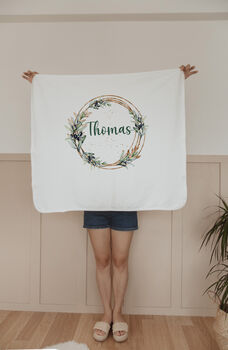 Olive Branch Personalized Baby Blanket, 2 of 2