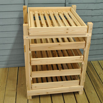 Wooden Apple Storage Rack With Five Drawers, 3 of 8