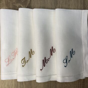 Personalised Cotton Or Linen Napkin, 9 of 9