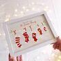 Family Christmas Stocking Personalised A4 Print, thumbnail 1 of 3