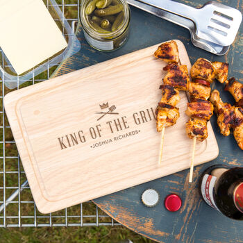 Personalised 'King Of The Grill' Slate Serving Board, 6 of 8